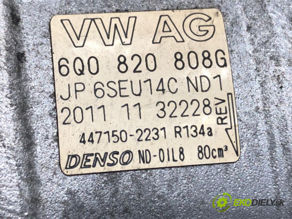 VW POLO V liftback 2012 51 kW 1.2 1198 Kompresor klimatizácie 6Q0820808G (Kompresor klimatizácie)