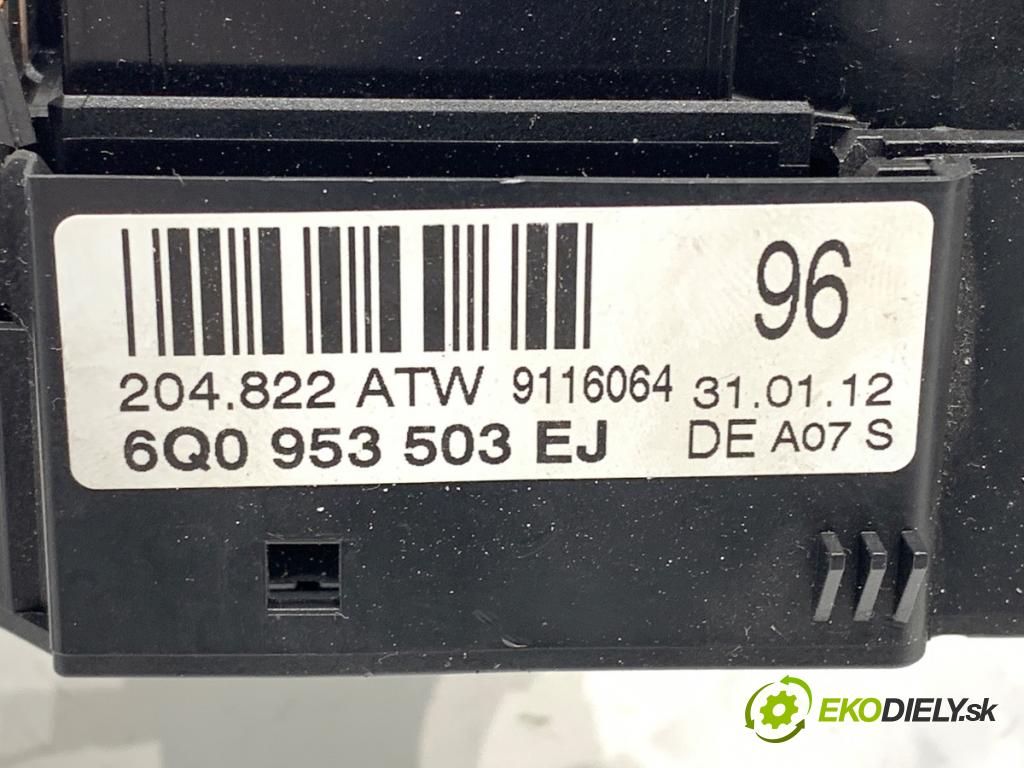 VW POLO V liftback 2012 51 kW 1.2 1198 Prepínač kombinovaný 6Q0953503EJ (Prepínacie páčky pod volantom)