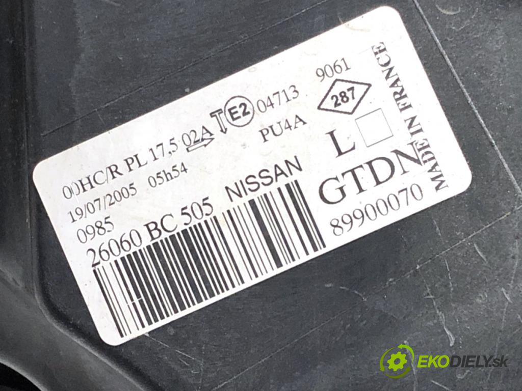 NISSAN MICRA K12 liftback 2005 59 kW 1.2 16V 1240 Svetlomet ľavy predný 26060BC505