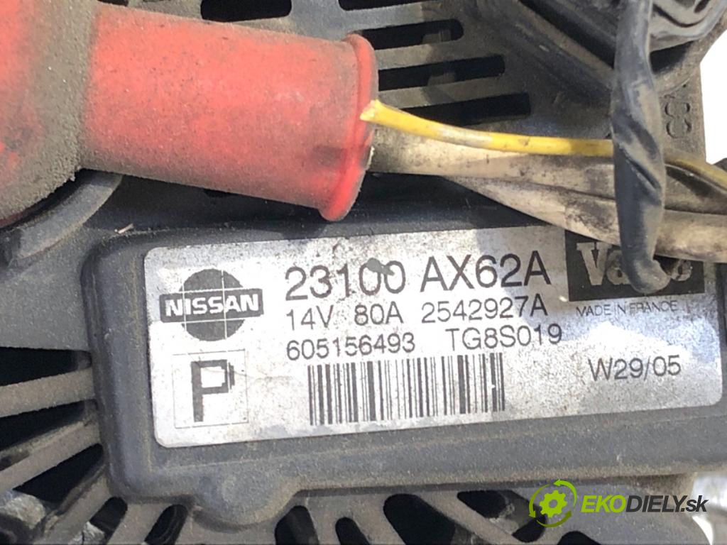 NISSAN MICRA K12 liftback 2005 59 kW 1.2 16V 1240 Alternátor 23100AX62A (Alternátor)