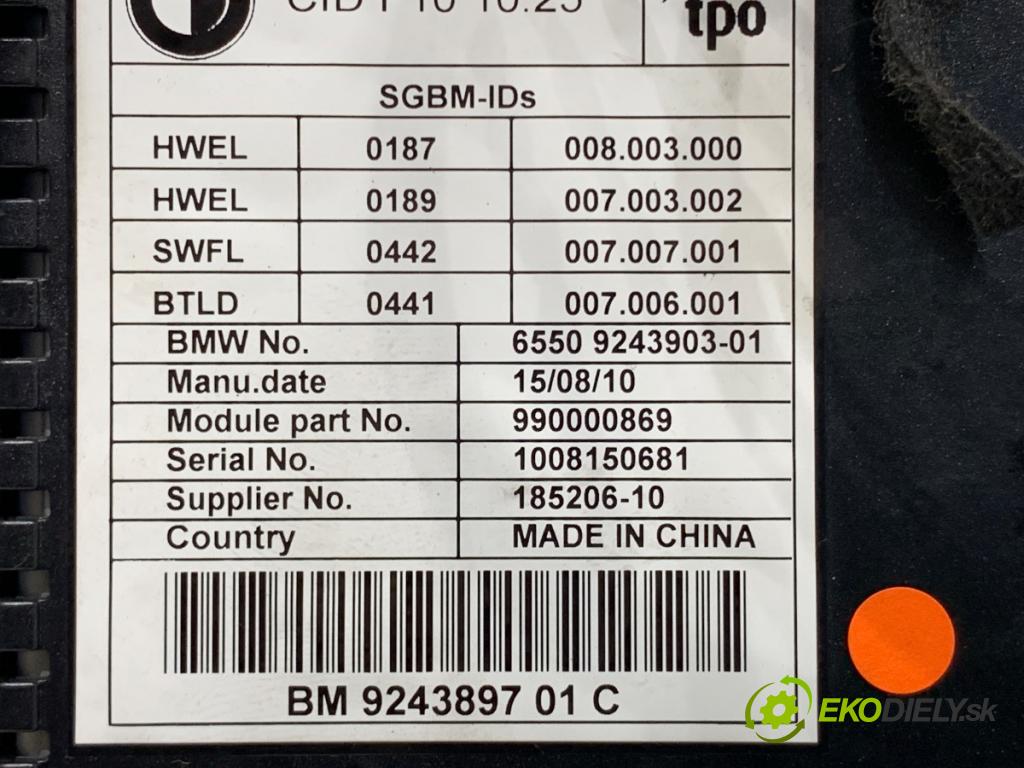 BMW F11 Kombi 2010 135 kW 520 d 1995 Dislpej 9243903 (Prístrojová doska)