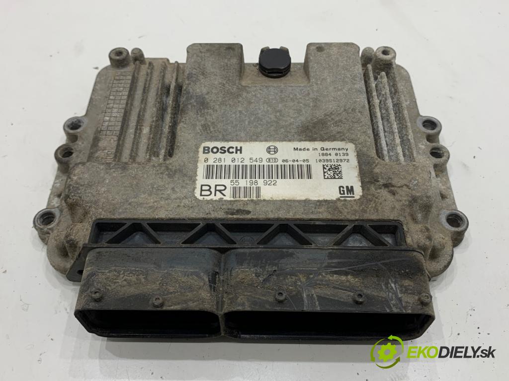 OPEL ZAFIRA B Nadwozie pełne/minivan 2006 110 kW 1.9 CDTI VAN (M75) 1910 riadiaca jednotka Motor 55198922 (Riadiaca jednotka)