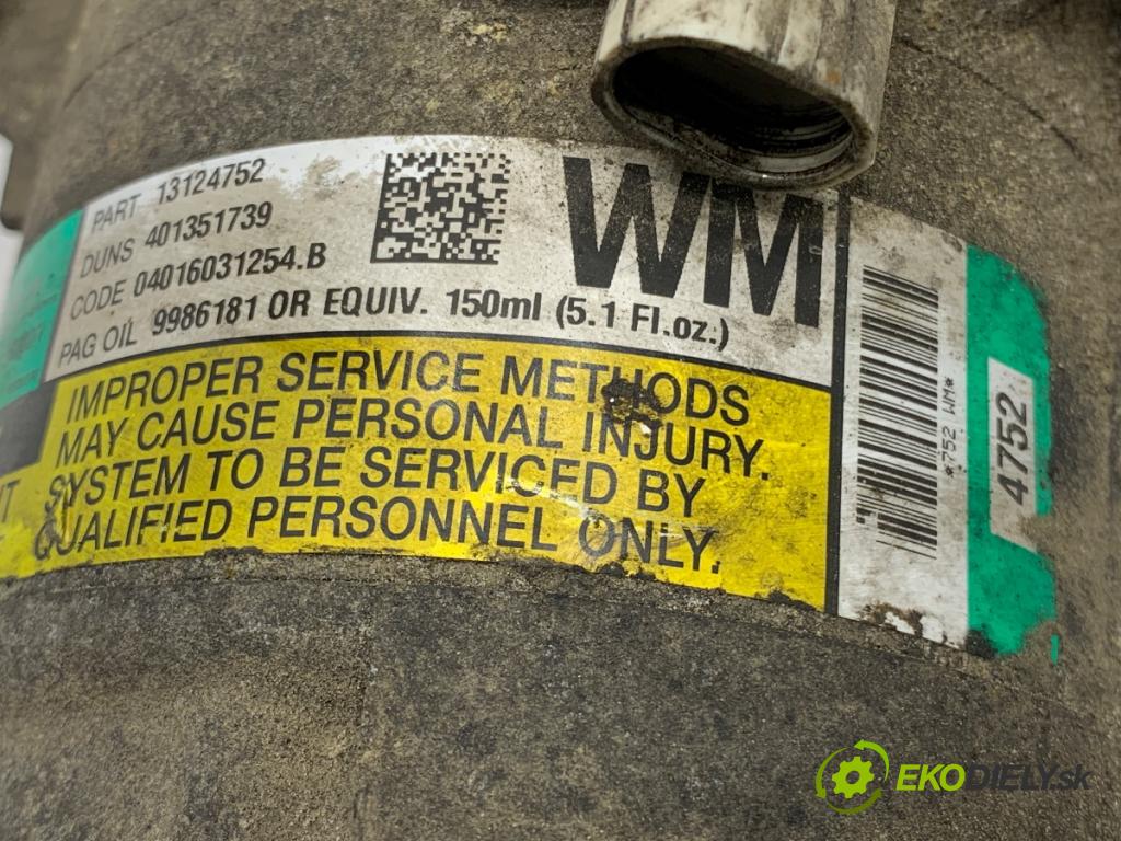 OPEL ZAFIRA B Nadwozie pełne/minivan 2006 110 kW 1.9 CDTI VAN (M75) 1910 Kompresor klimatizácie 13124752 (Kompresor klimatizácie)