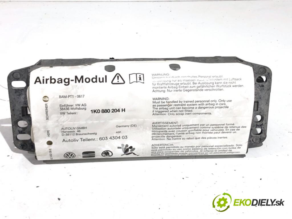 SKODA OCTAVIA II liftback 2005 85 kW 1.6 FSI 1598 AirBag spolujazdca 1K0880204H (Airbag)