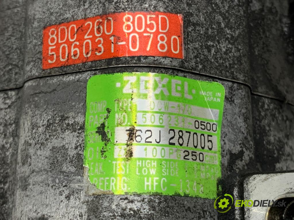 VW PASSAT B5 sedan 1997 66 kW 1.9 TDI 1896 Kompresor klimatizácie 8D0260805D (Kompresor klimatizácie)