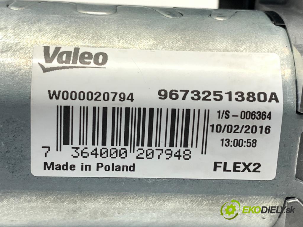 PEUGEOT 208 I liftback 2016 55 kW 1.6 HDi / BlueHDi 75 1560 motor stěračů zadní část 9673251380A