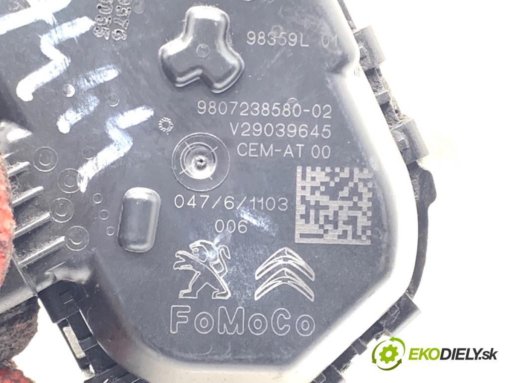 PEUGEOT 208 I liftback 2016 55 kW 1.6 HDi / BlueHDi 75 1560 Škrtiaca klapka 9807238580 (Škrtiaca klapka)