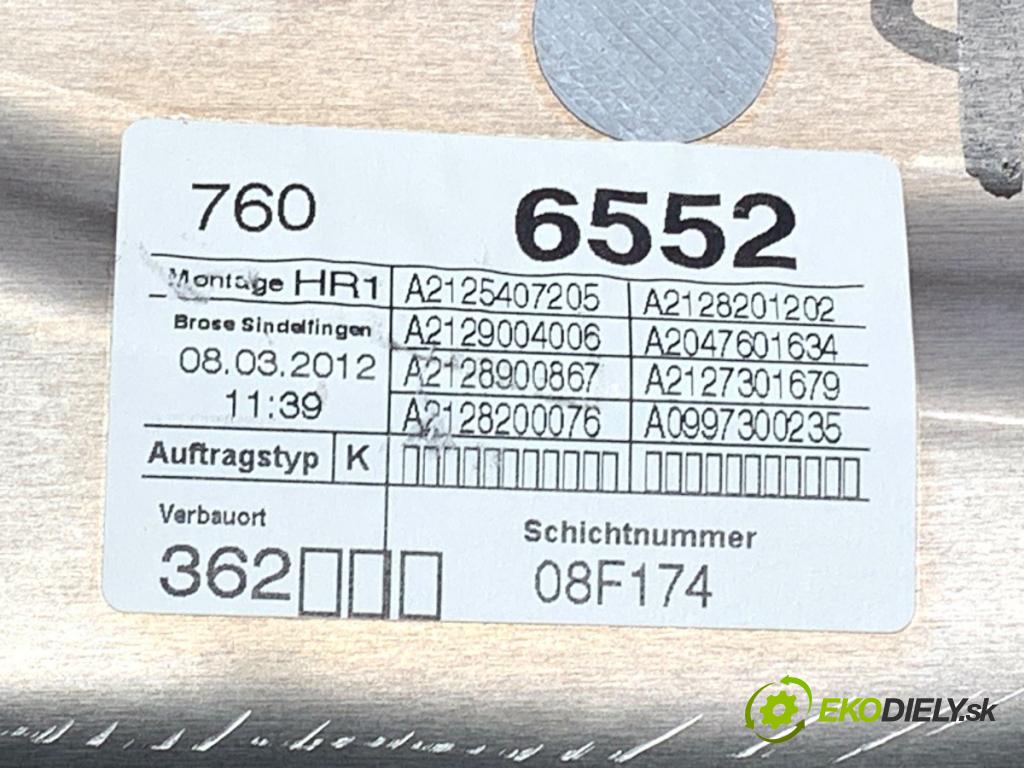 MERCEDES-BENZ S212 Kombi 2012 100 kW E 200 CDI / BlueTEC (212.205, 212.206) 2143 mechanismus okna pravý zadní část A2125407205