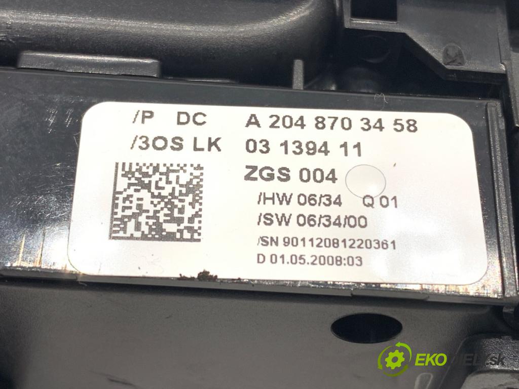 MERCEDES-BENZ S204 Kombi 2008 135 kW C 200 Kompressor (204.241) 1796 přepínač oken A2048703458 (Páčky pod volantem)