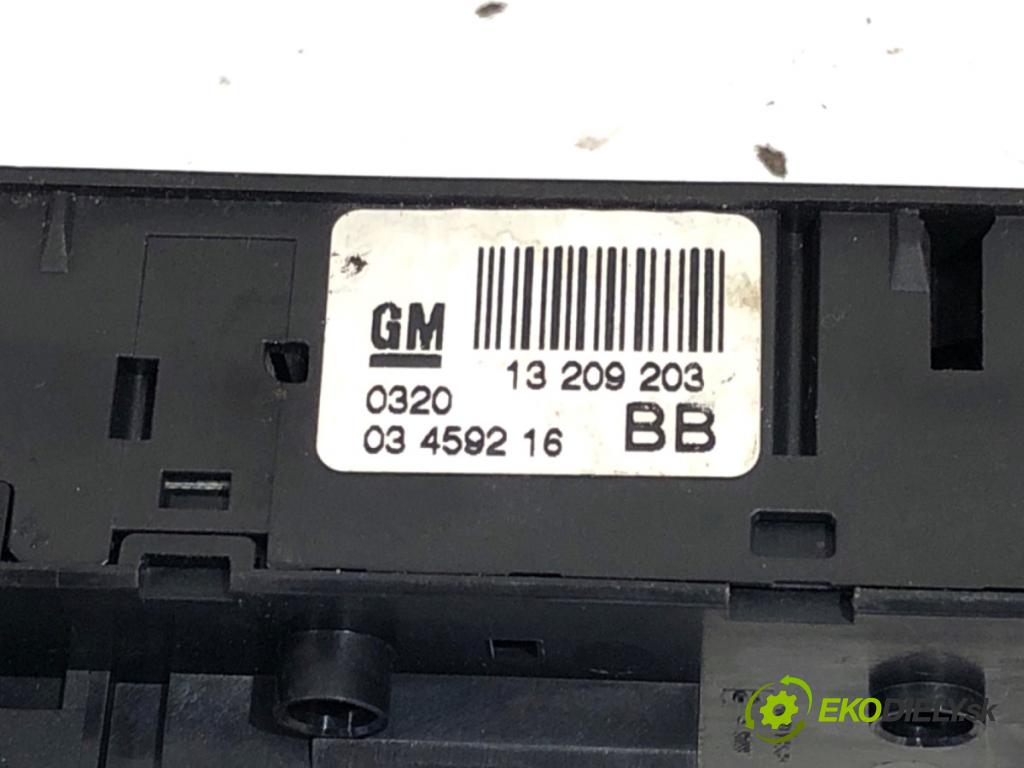 OPEL ASTRA H liftback 2005 66 kW 1.4 (L08) 1364 Prepínač okien 13209203 (Prepínacie páčky pod volantom)