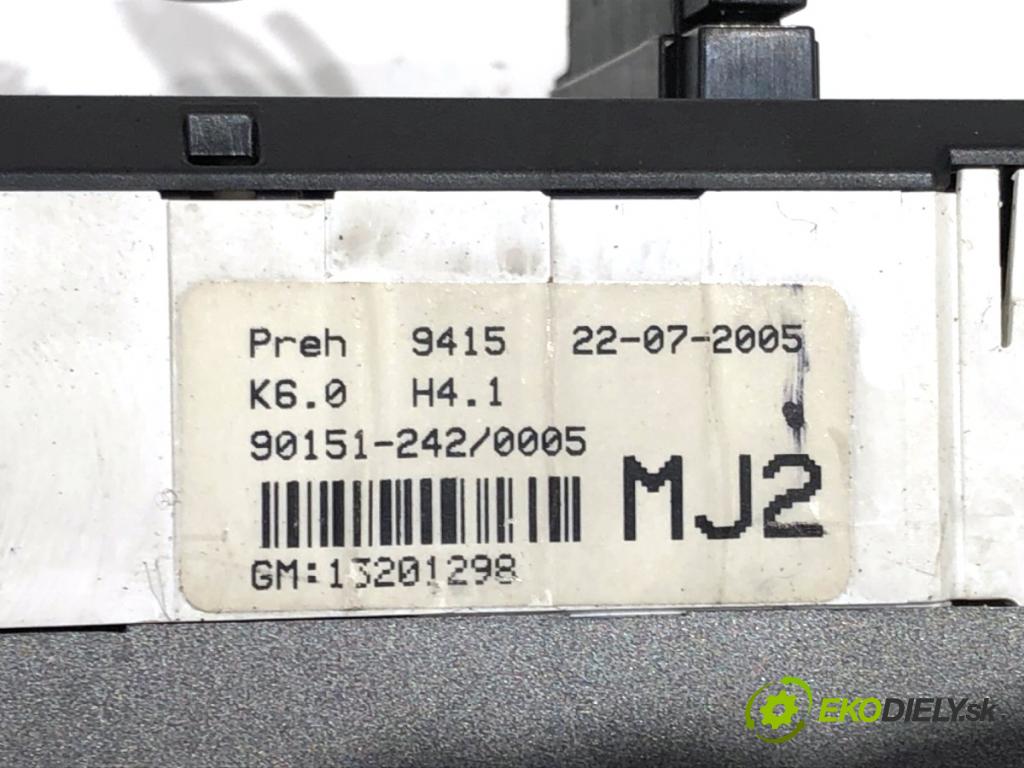 OPEL ASTRA H liftback 2005 66 kW 1.4 (L08) 1364 Panel ovládania kúrenia 13201298 (Prepínacie páčky pod volantom)