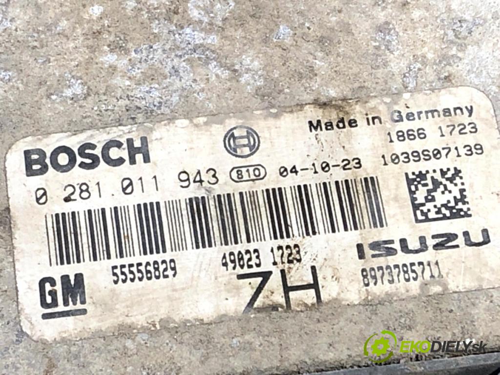 OPEL ASTRA H liftback 2004 74 kW 1.7 CDTI (L48) 1686 riadiaca jednotka Motor 55556829 0281011943 (Riadiaca jednotka)