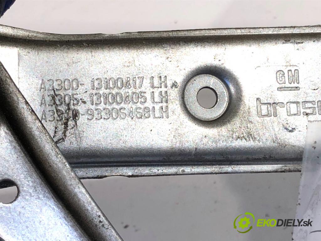 OPEL ASTRA H liftback 2004 74 kW 1.7 CDTI (L48) 1686 mechanismus okna levý přední část 0130821988