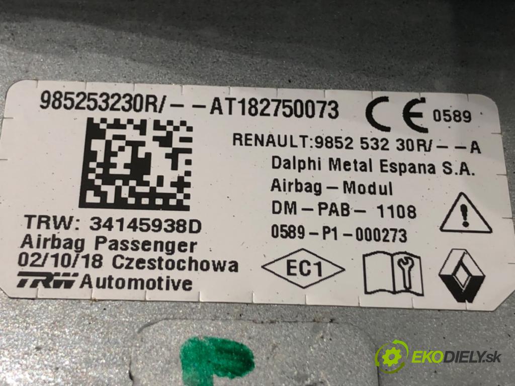 RENAULT TWINGO III liftback 2018 66 kW 0.9 TCe 90 898 AirBag spolujazdca 985253230R (Airbag)