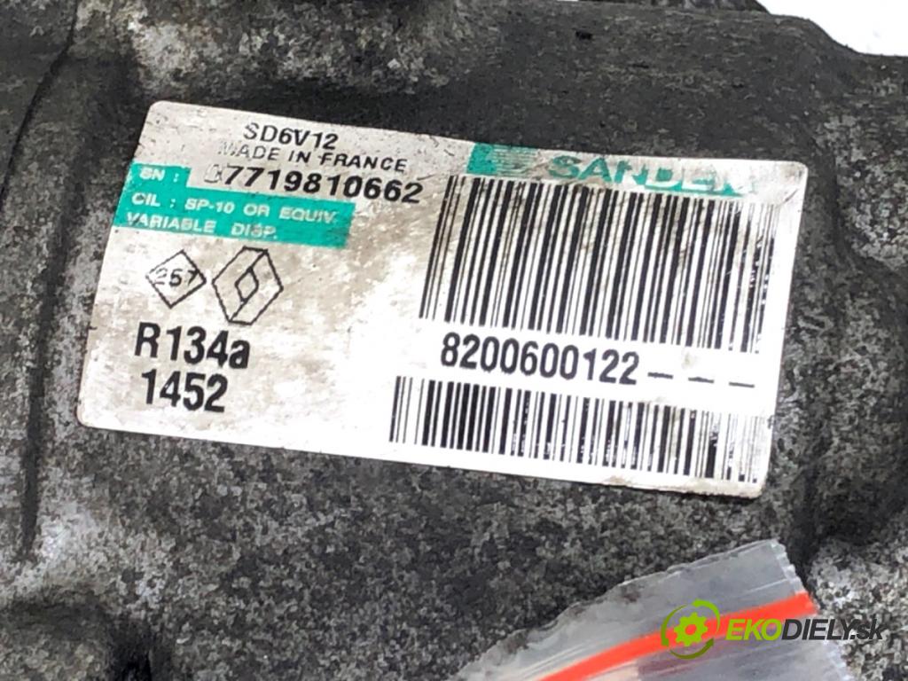 RENAULT CLIO III liftback 2007 50 kW 1.5 dCi (C/BR0G, C/BR1G) 1461 Kompresor klimatizácie 8200600122 (Kompresor klimatizácie)