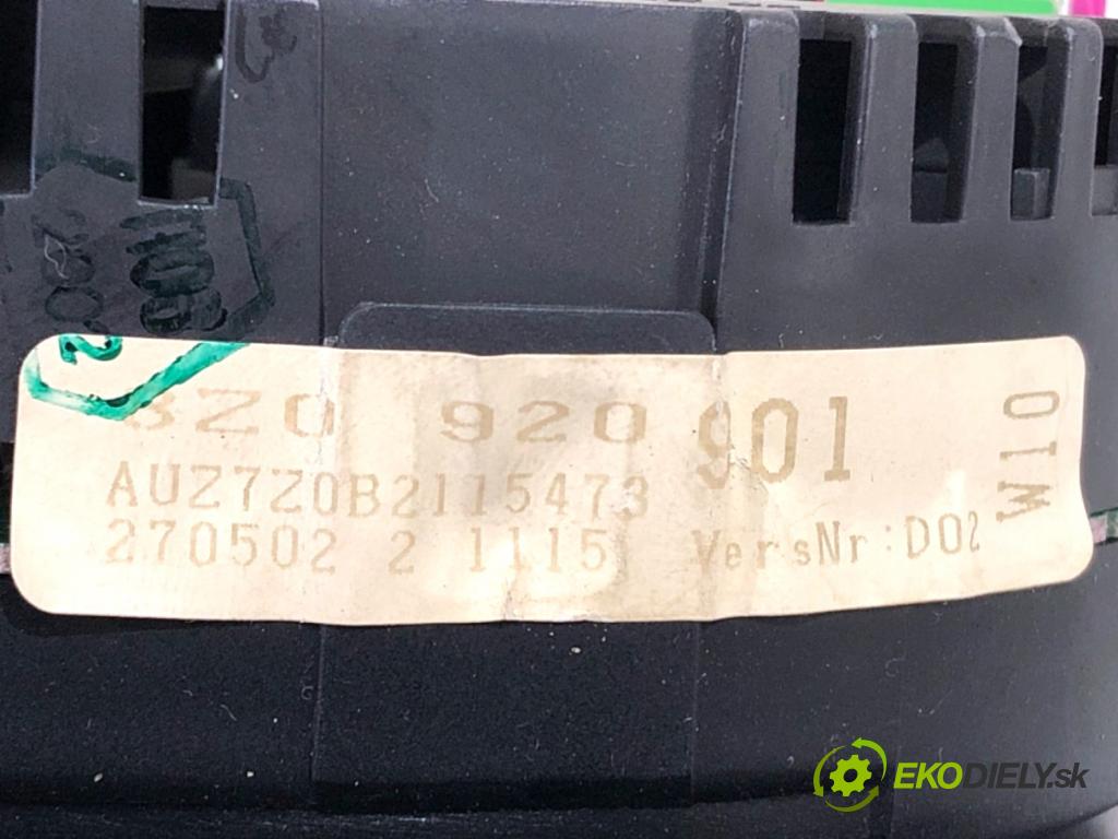 AUDI A2 liftback 2002 55 kW 1.4 1390 Prístrojovka 8Z0920901 (Prístrojová doska)