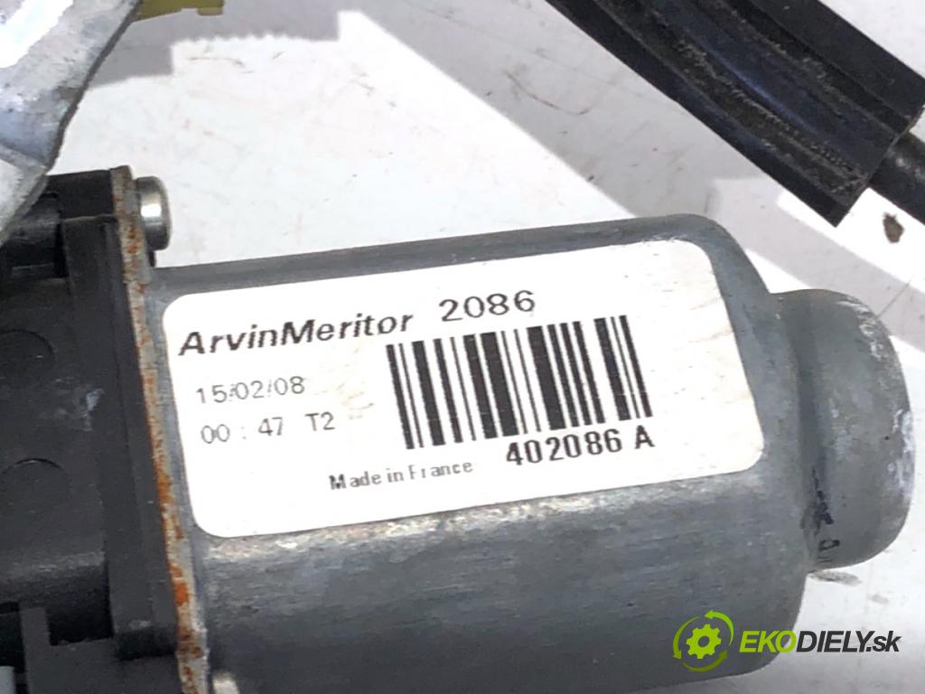 RENAULT KANGOO II nadwozie wielkoprzestrzenne (MPV) 2008 63 kW 1.5 dCi 85 (KW0K, KW0L, KW0B) 1461 mechanismus okna pravý přední část 402086A