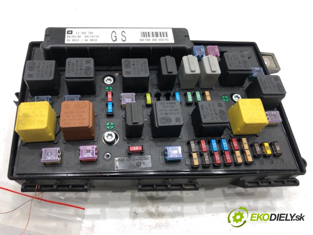 OPEL ZAFIRA B nadwozie wielkoprzestrzenne (MPV) 2006 74 kW 1.9 CDTI (M75) 1910 skříňka poistková 13206746 (Pojistková skříňka)