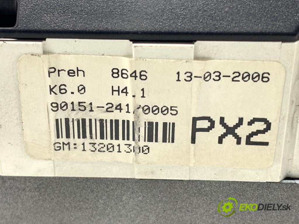 OPEL ZAFIRA B nadwozie wielkoprzestrzenne (MPV) 2006 74 kW 1.9 CDTI (M75) 1910 Panel ovládania kúrenia 13201300 (Prepínacie páčky pod volantom)