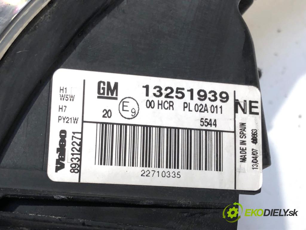 OPEL VECTRA C Kombi 2007 110 kW 1.9 CDTI (F35) 1910 Svetlomet ľavy predný LIFT 13251939
