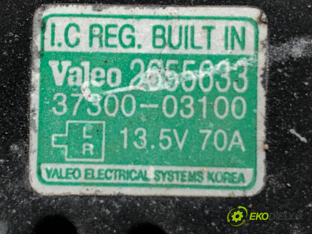 HYUNDAI i20 liftback 2009 57 kW 1.2 1248 Alternátor 37300-03100 (Alternátor)