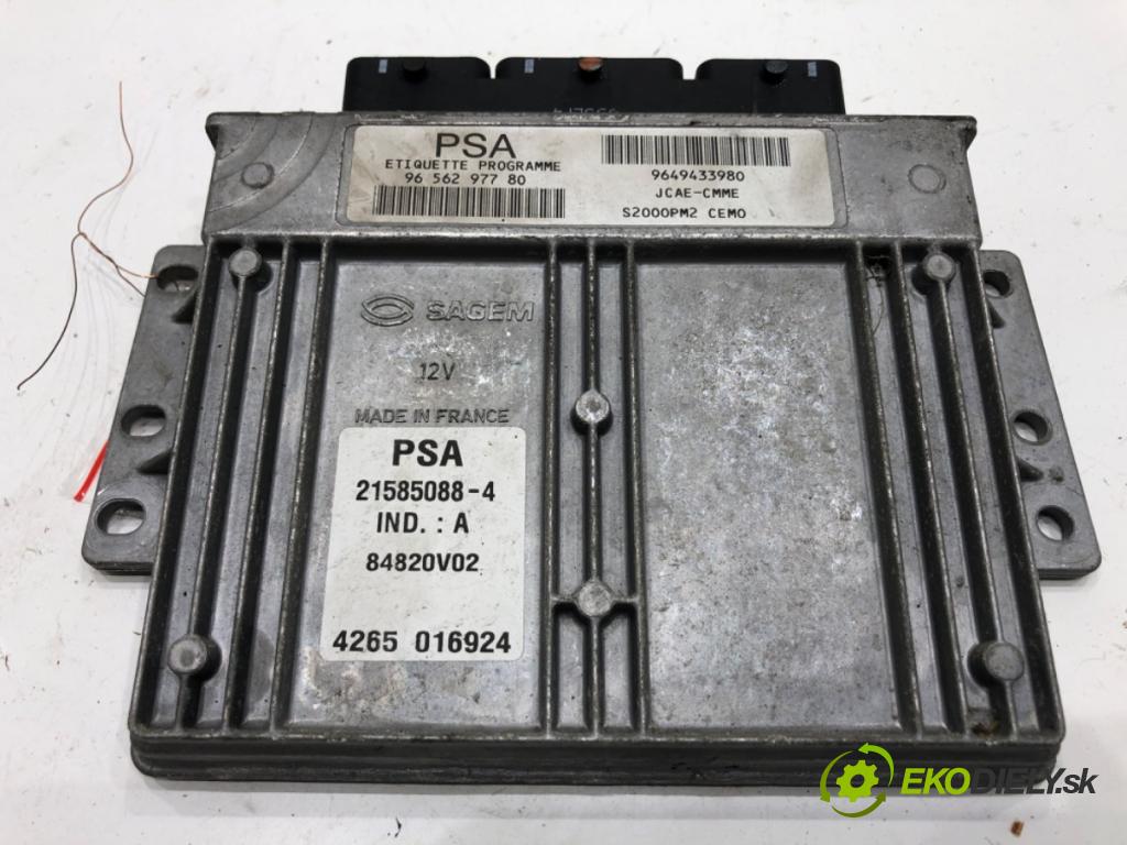 CITROEN C3 kabriolet 2005 54 kW 1.4 1360 riadiaca jednotka Motor 9656297780 (Riadiaca jednotka)