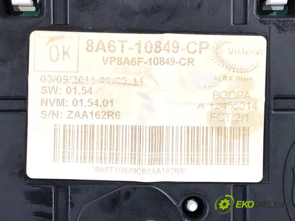 FORD FIESTA MK7 liftback 2011 51 kW 1.4 TDCi 1399 Prístrojovka 8A6T-10849-CP (Prístrojová doska)