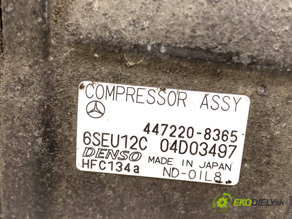 MERCEDES-BENZ W168 liftback 2002 60 kW A 140 (168.031, 168.131) 1598 Kompresor klimatizácie 447220-8365 (Kompresor klimatizácie)