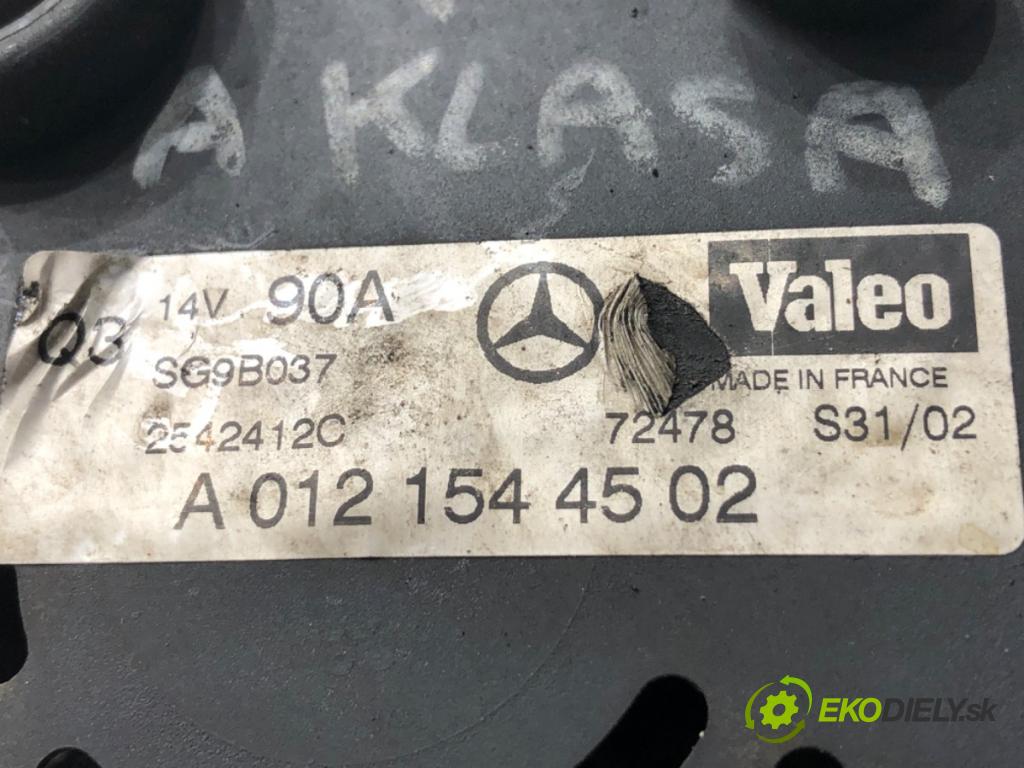 MERCEDES-BENZ W168 liftback 2002 60 kW A 140 (168.031, 168.131) 1598 Alternátor  (Alternátor)