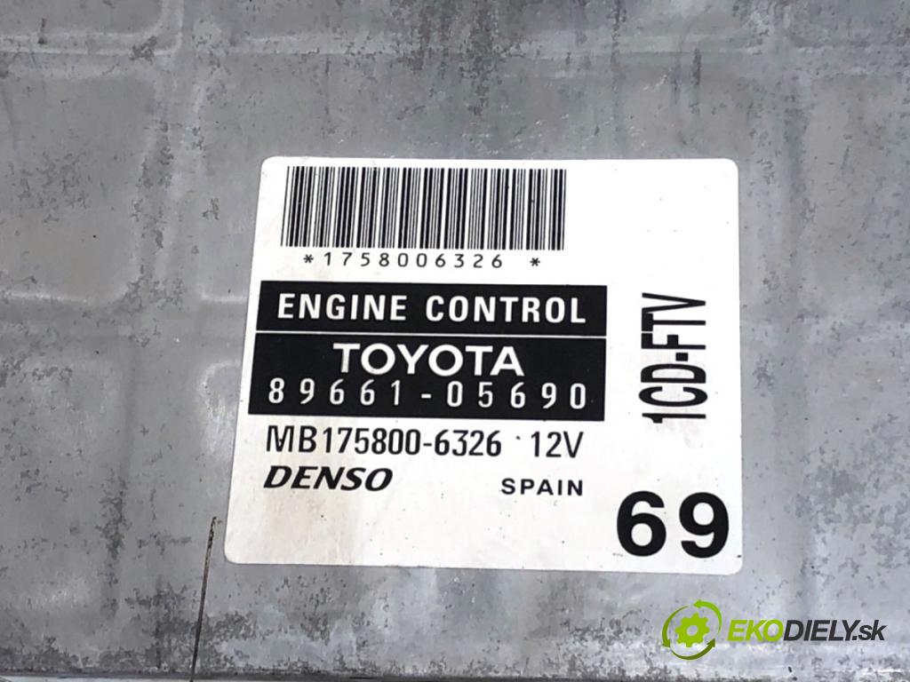 TOYOTA AVENSIS T25 sedan 2005 85 kW 2.0 D-4D (CDT250_) 1995 riadiaca jednotka Motor 89661-05690 (Riadiaca jednotka)