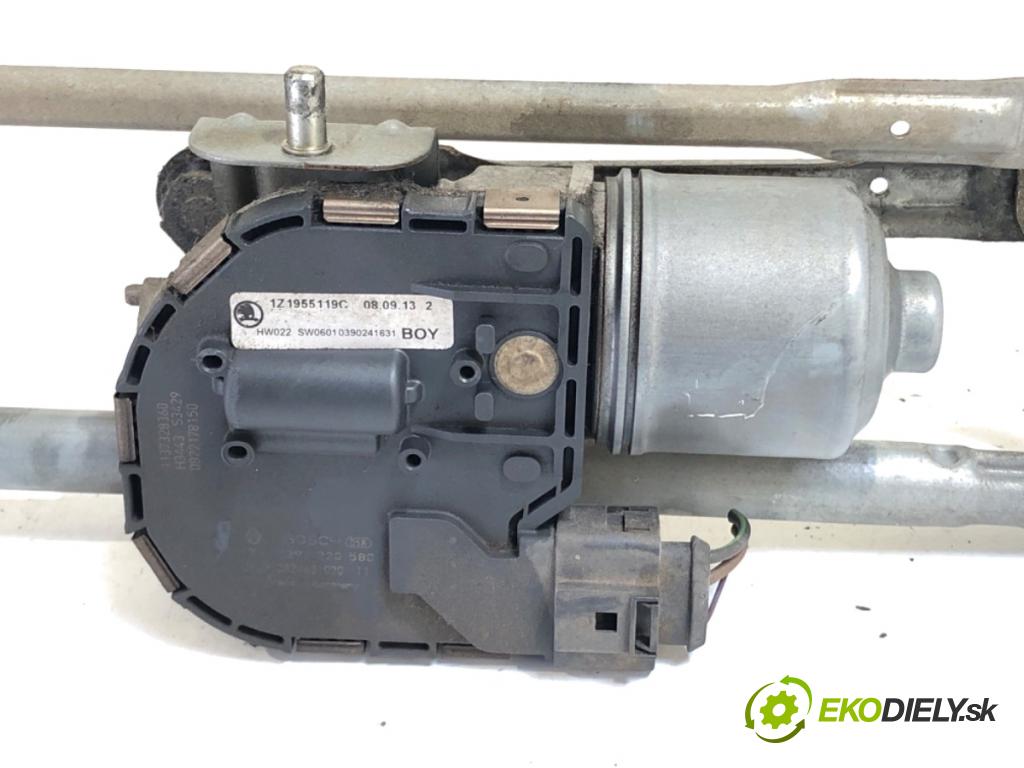 SKODA OCTAVIA II Kombi 2008 75 kW 1.6 1595 Mechanizmus stieračov predný 1Z1955119C (Motorček stieračov predný)