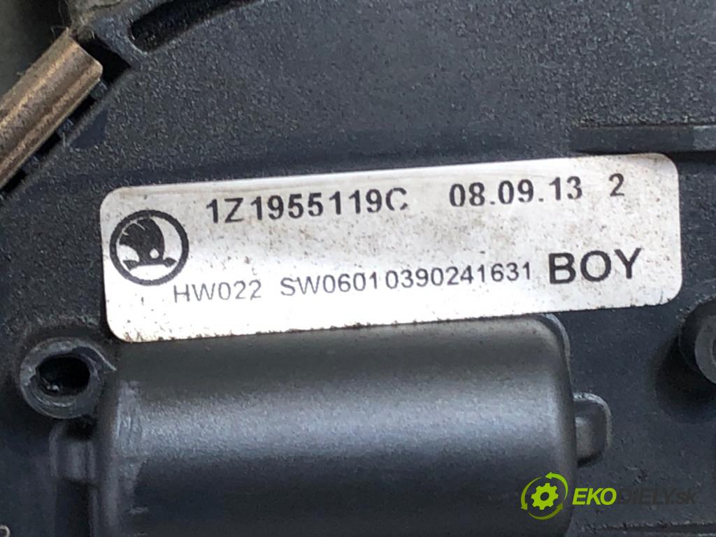 SKODA OCTAVIA II Kombi 2008 75 kW 1.6 1595 Mechanizmus stieračov predný 1Z1955119C (Motorček stieračov predný)