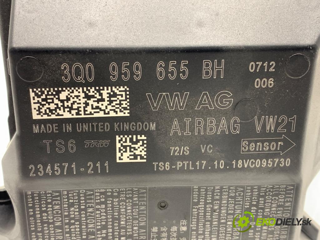 SKODA OCTAVIA III Kombi 2018 85 kW 1.6 TDI 1598 senzor airbag 3Q0959655BH (Snímač)
