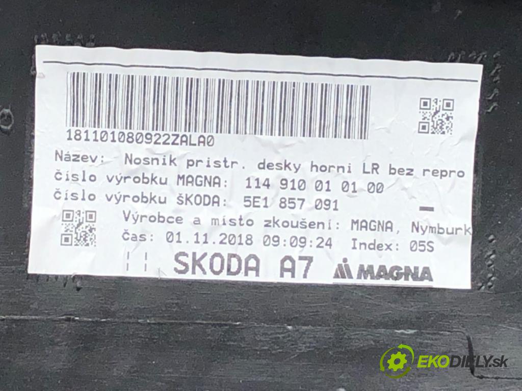SKODA OCTAVIA III Kombi 2018 85 kW 1.6 TDI 1598 Palubná doska silentbloku pasy 5E1857091