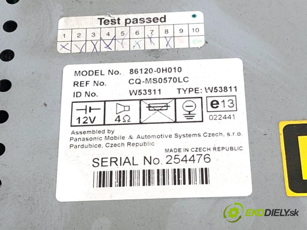 CITROEN C1 liftback 2006 50 kW 1.0 998 RADIO 86120-0H010 (Audio zariadenie)