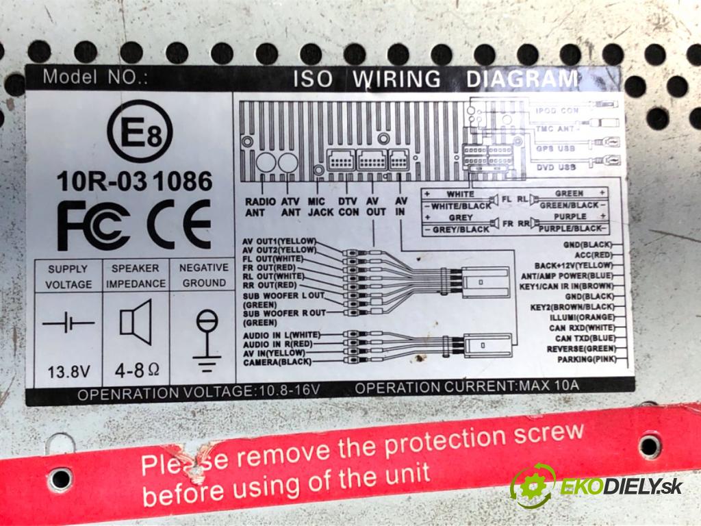 BMW E39 sedan 2000 110 kW 520 i 1990 RADIO Navigácia 10R-031086 (Audio zariadenie)