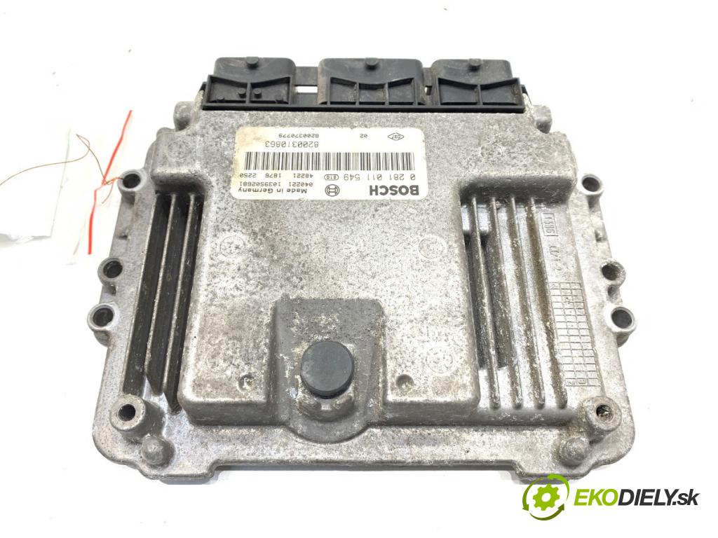 RENAULT SCÉNIC II nadwozie wielkoprzestrzenne (MPV) 2004 88 kW 1.9 dCi (JM0G, JM12, JM1G, JM2C) 1870 riadiaca jednotka Motor 0281011549 (Riadiaca jednotka)