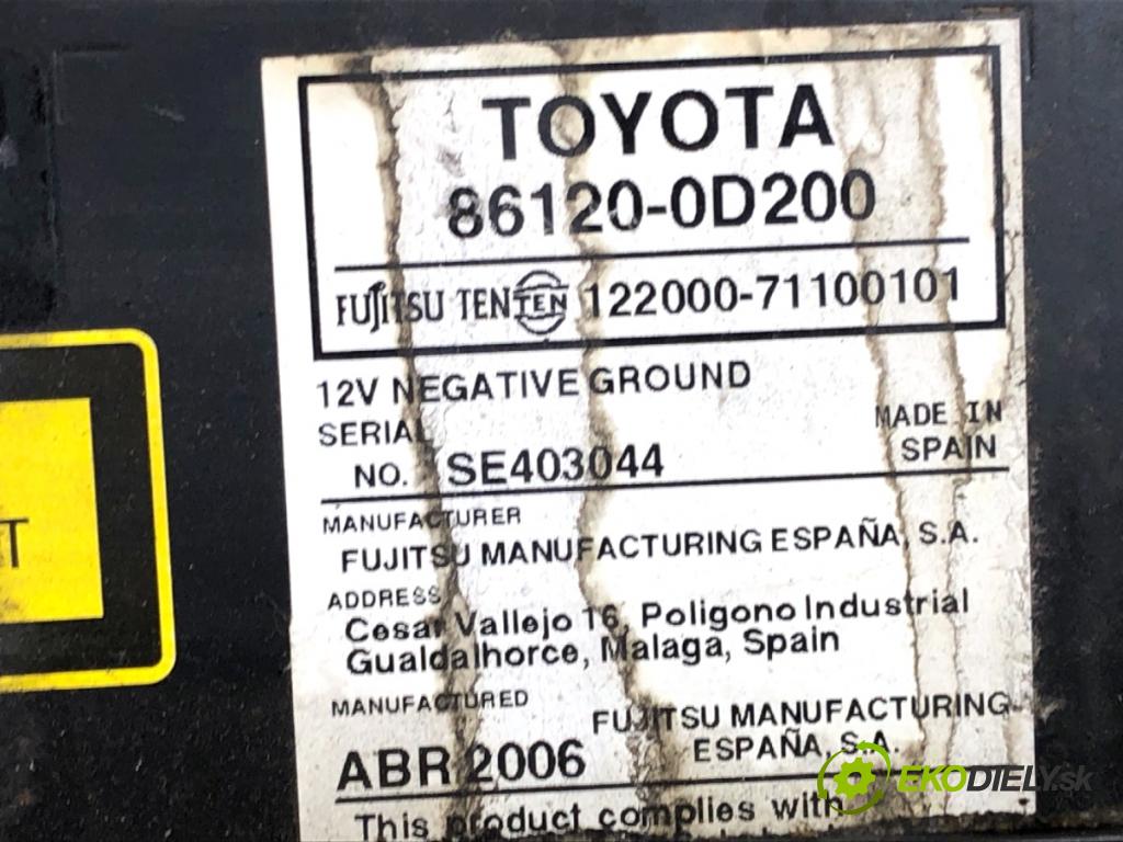TOYOTA YARIS II liftback 2006 51 kW 1.0 VVT-i (KSP90_) 998 RADIO 86120-0D200 (Audio zariadenie)
