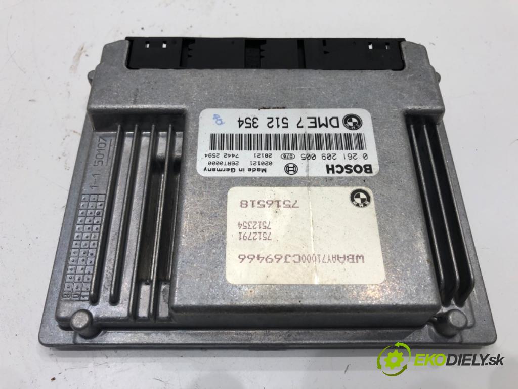 BMW E46 sedan 2003 105 kW 318 i 1995 riadiaca jednotka Motor 7512354 0261209005 (Riadiaca jednotka)