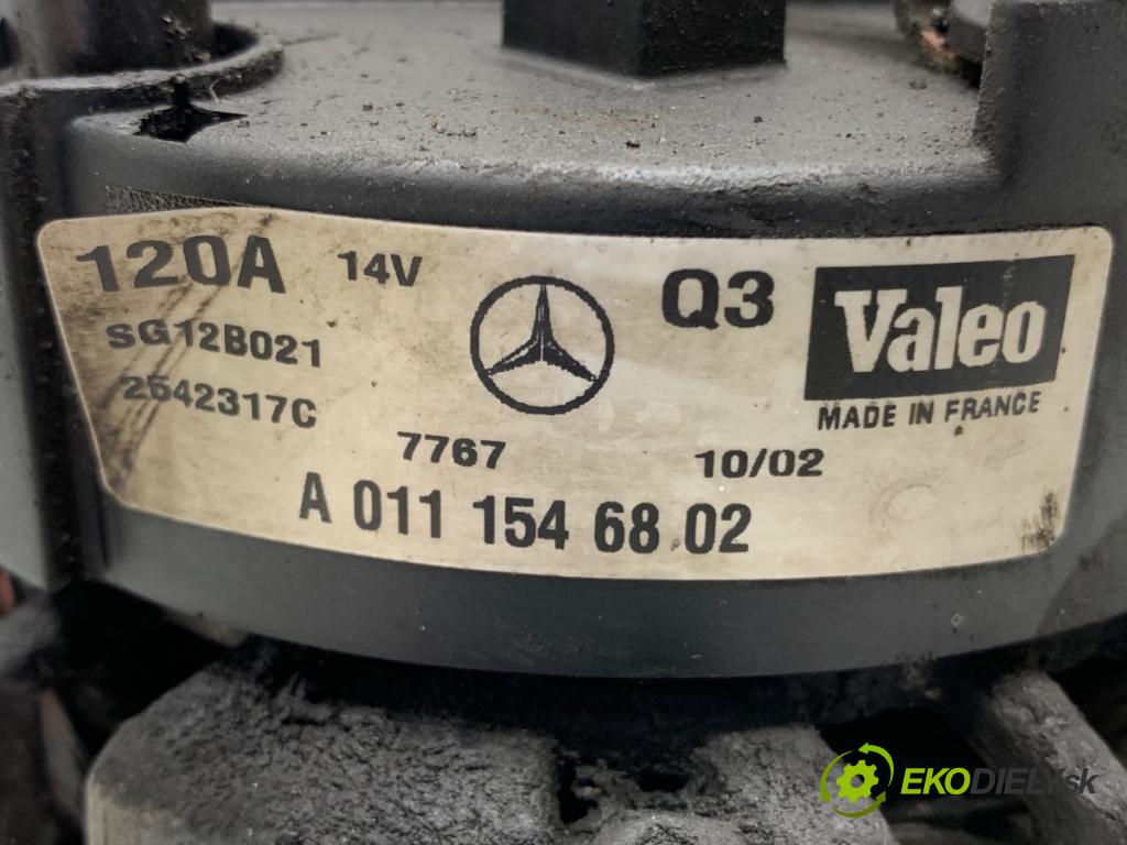 MERCEDES-BENZ W203 sedan 2002 120 kW C 200 Kompressor (203.042) 1796 Alternátor A0111546802 (Alternátor)