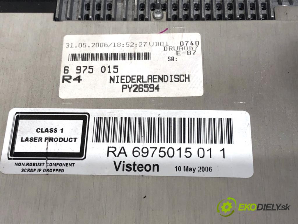 BMW E87 liftback 2006 95 kW 118 i 1995 RADIO 6975015 (Audio zariadenie)