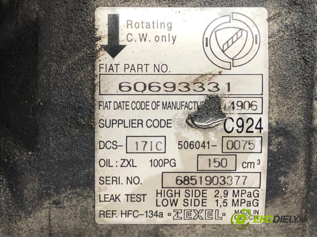 ALFA ROMEO 159 Kombi 2006 110 kW 1.9 JTDM 16V (939BXC1B, 939BXC12) 1910 Kompresor klimatizácie 60693331 (Kompresor klimatizácie)