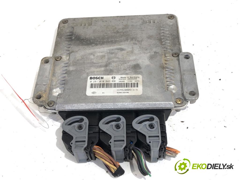 RENAULT SCENIC I nadwozie wielkoprzestrzenne (MPV) 2002 75 kW 1.9 dCi RX4 1870 riadiaca jednotka Motor 0281010843 (Riadiaca jednotka)
