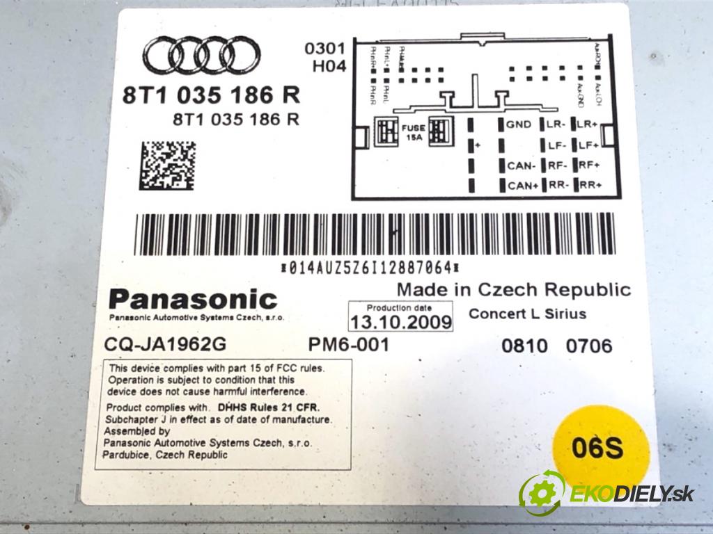 AUDI A4 B8 sedan 2009 155 kW 2.0 TFSI 1984 RADIO 8T1035186R (Audio zariadenie)