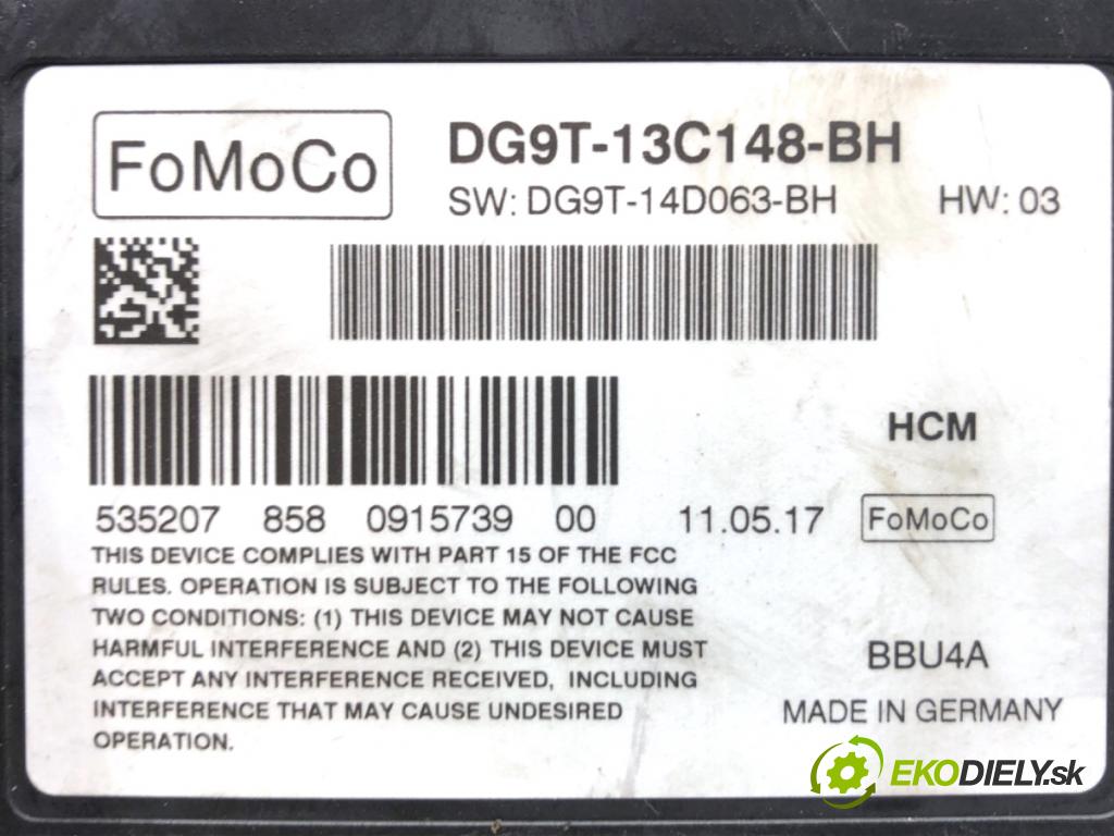 FORD MONDEO MK5 Kombi 2017 132 kW 2.0 TDCi 4x4 1998 Modul svetiel DG9T-13C148-BH (Riadiaca jednotka ostatné)