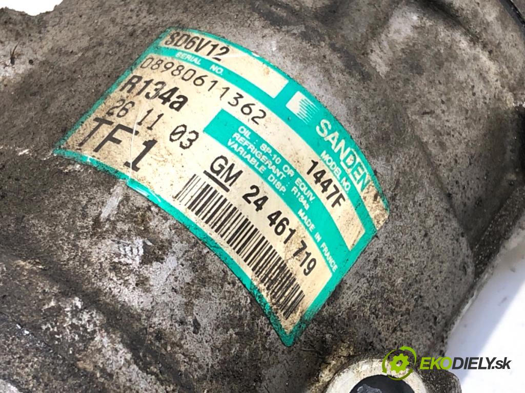 OPEL CORSA C liftback 2003 55 kW 1.2 (F08, F68) 1199 Kompresor klimatizácie 24461719 (Kompresor klimatizácie)