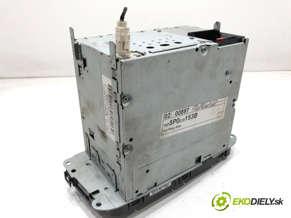 SEAT ALTEA XL nadwozie wielkoprzestrzenne (MPV) 2010 92 kW 1.4 TSI 1390 RADIO 5P0035153B (Audio zariadenie)