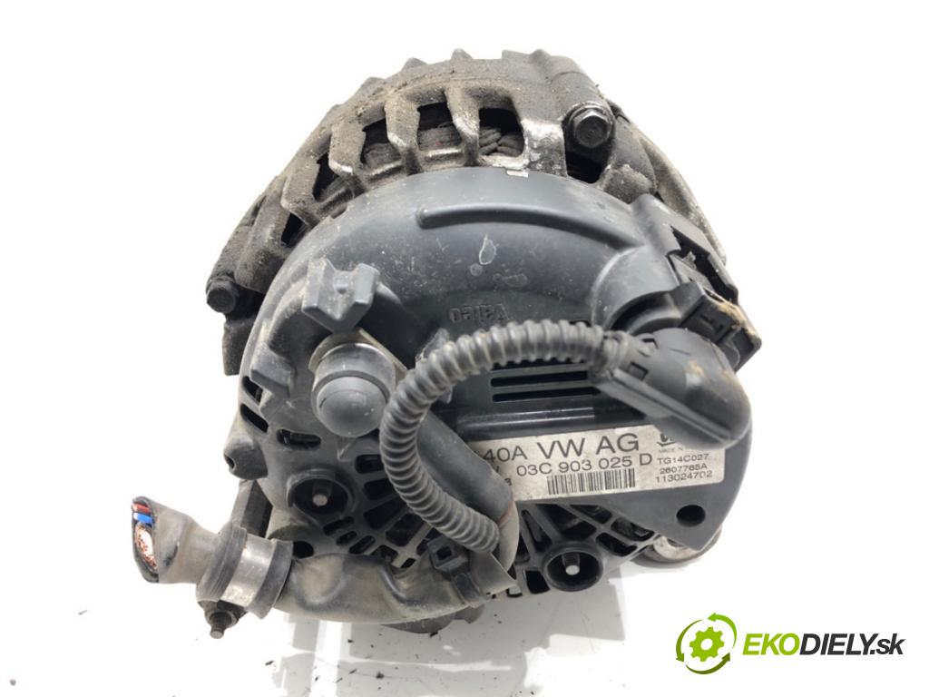 SEAT ALTEA XL nadwozie wielkoprzestrzenne (MPV) 2010 92 kW 1.4 TSI 1390 Alternátor 03C903025D (Alternátor)