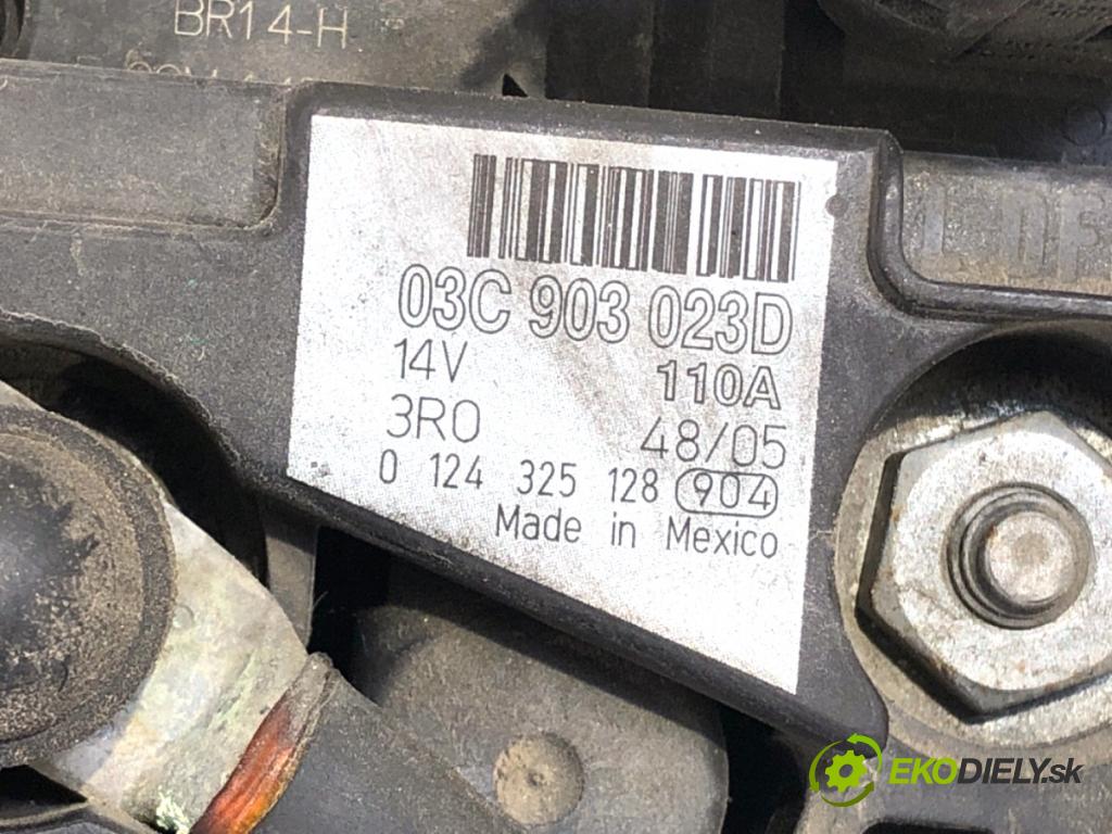 VW JETTA III sedan 2005 85 kW 1.6 FSI 1598 Alternátor 03C903023D (Alternátor)