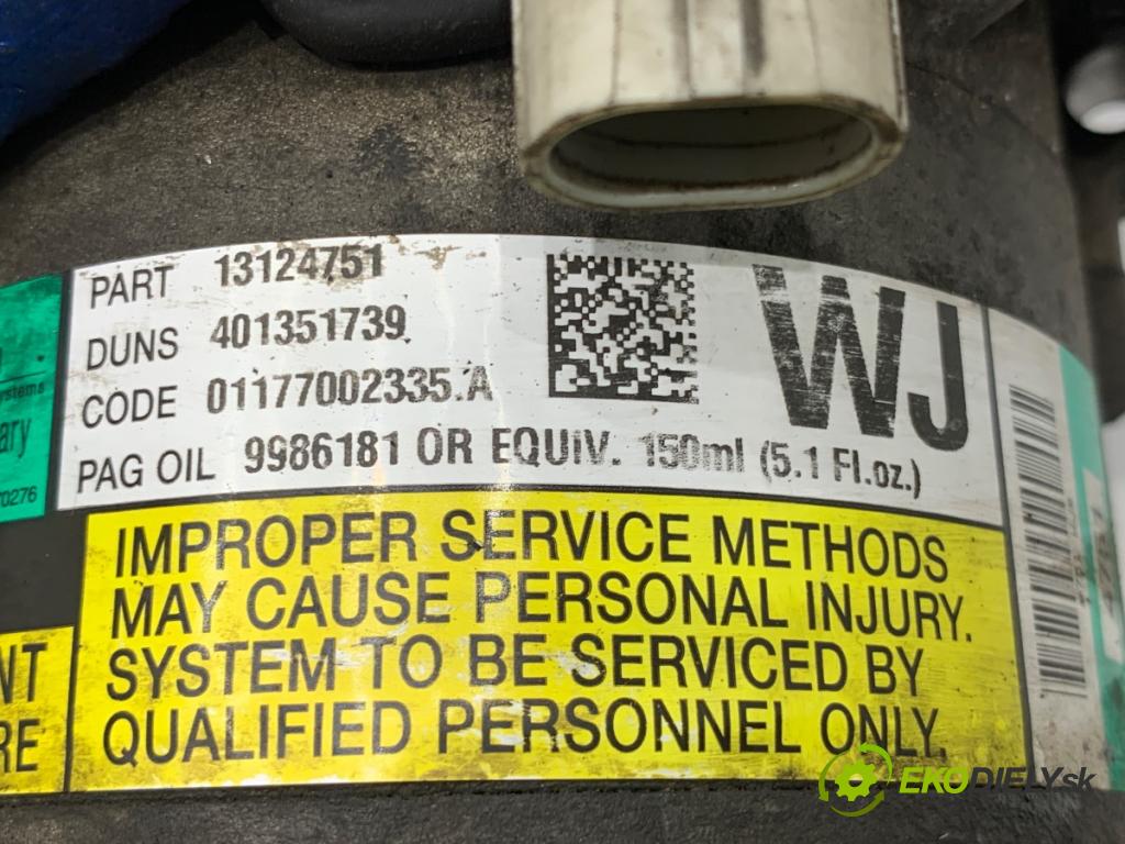 OPEL ASTRA H liftback 2007 74 kW 1.7 CDTI (L48) 1686 Kompresor klimatizácie 13124751 (Kompresor klimatizácie)